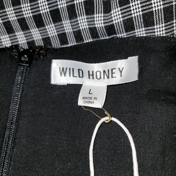 Jumpsuit women strapless various sizes of black and gray wide leg Zip lining - Picture 9 of 9